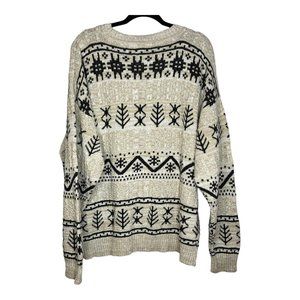USA Made VTG 90s New Yorker Mens XL Crewneck Cable Knit‎ FLAW Upcycle mittens